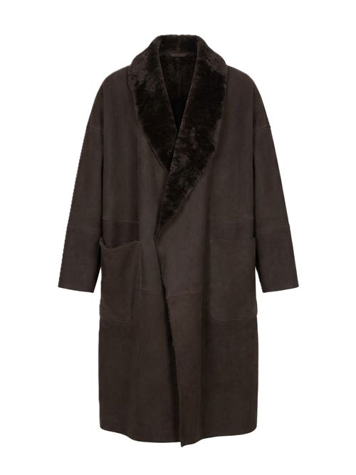 cappotto over assimmetrico su montone Giorgio Brato | GD27F19098MEVLFONDENTE